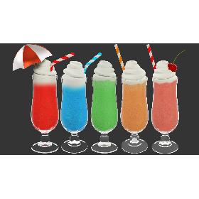 3D Colored Cocktails Collection V1